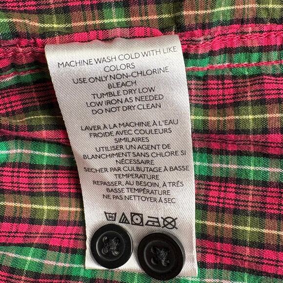 Urban Outfitters Pink Green Plaid Colorful Mens Button Up Dress Shirt Mens Sz M - Picture 5 of 6